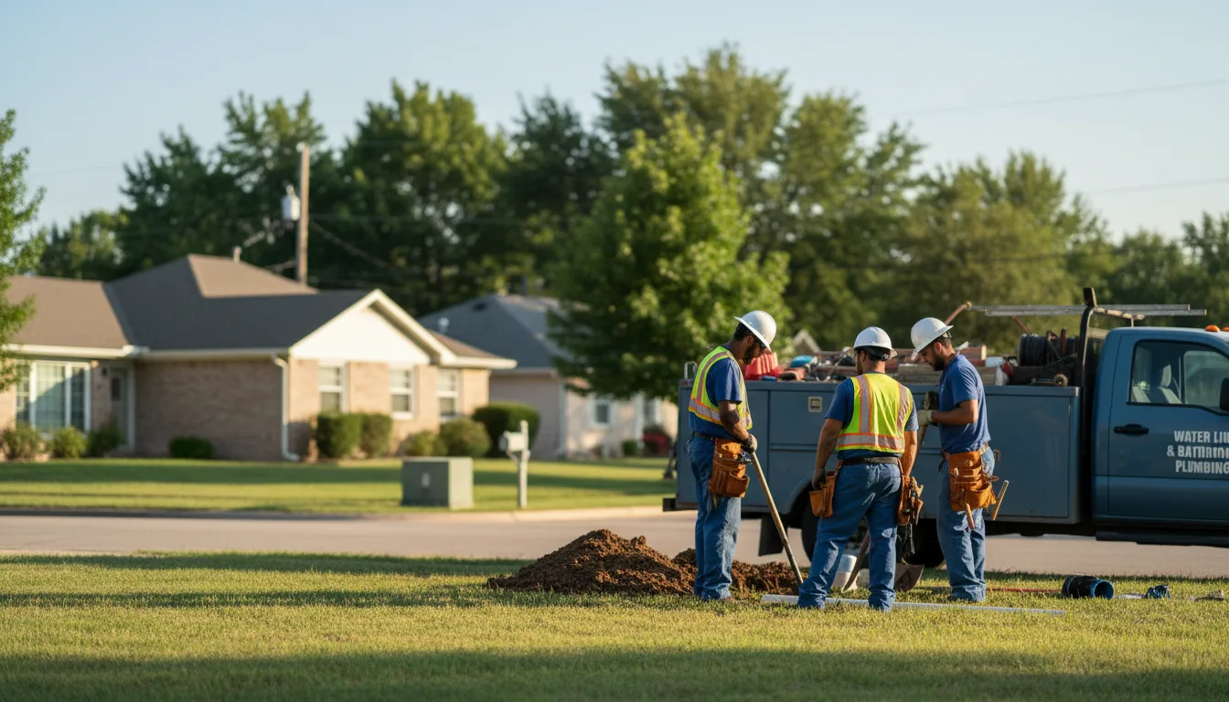 Residential water line and bathroom plumbing service in Poole, KY